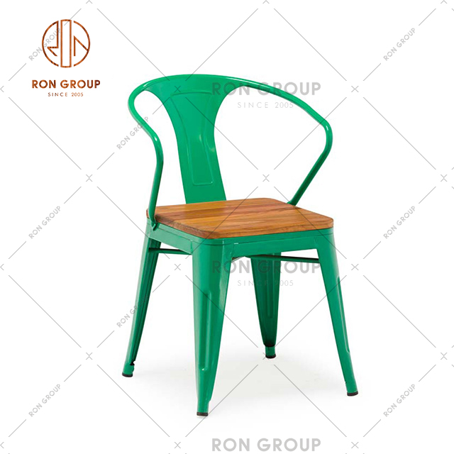 High Quality Green Dining Chair Bar Chair Outdoor Coffee Shop Metal Chair