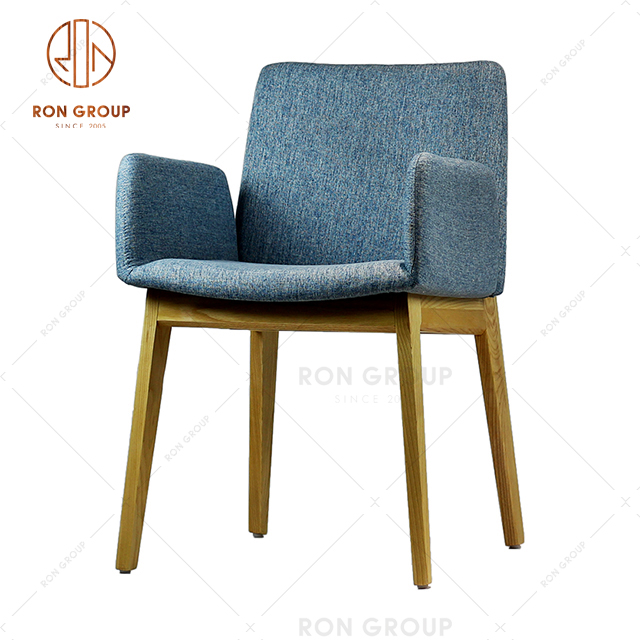 Hot Sale High Quality Restaurant and Hotel Fabric Dining Chair with Armrest