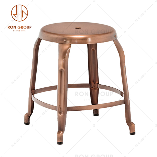 Commercial Factory Wholesale Stackable Dining Chiar With Colorful Metal Stool For Restaurant & Bar