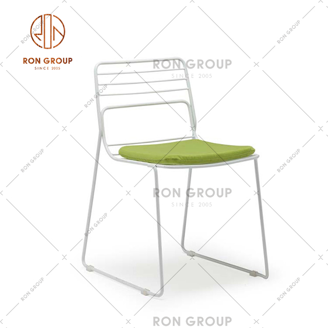 Supply Coffee Shop Furniture Garden Leisure Chair Metal Dining Chair Set