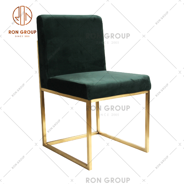 Stackable Modern Style  Wedding Furniture With Gold Stainless Steel Frame And Soft Cushion For Banquet & Hotel & Party