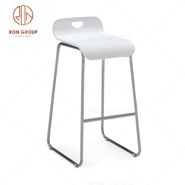 Hot Sale White Bar Chair Metal Chair For Fast Food Restaurant Bar Furniture