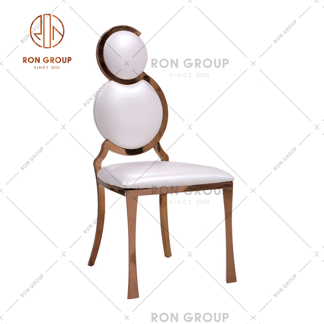 Wholesale Modern Design Golden Stainless Steel Frame Dining Chair For Wedding & Restaurant & Party