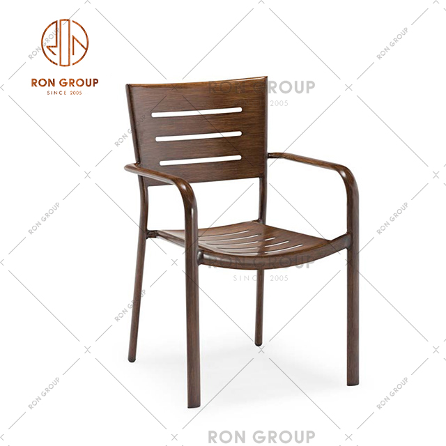 Hot Sale Brown Metal Chair Restaurant Buffet Chair Coffee Shop Chair