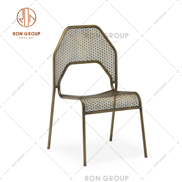 Hot Sale Modern Design Afternoon Tea Chair Coffee Shop Metal Dining Chair