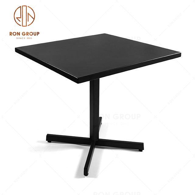 Popular Modern Design Black Metal Table Outdoor Coffee Table For Garden