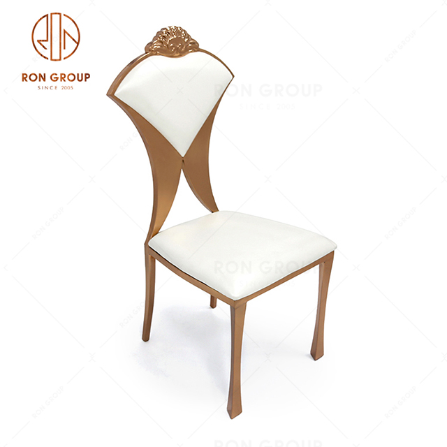 High Quality Luxury Gold Stainless Steel Dining Chair For Wedding & Hotel & Restaurant & Party