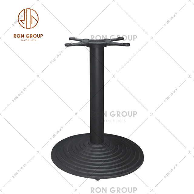 High Quality  Restaurant Furniture Facility Black Metal Dining Table Base With High Bearing Capacity For Cafe & Bar