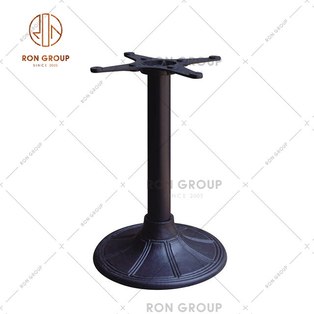 Commercial Restaurant Furniture Dining Table Fittings With Black Color And Iron Material Pedestal For Cafe & Hotel & Bar