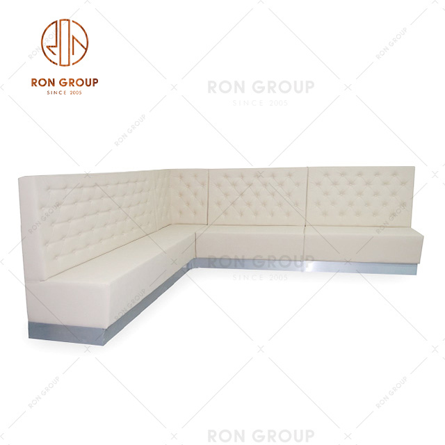 Commercial Hot Sale Popular  Customized L-shape Booth Sofa For Restaurant & Hotel & Cafe