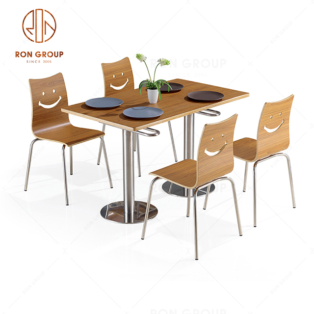 Factory Out Let Metal Table And Chair School Canteen Dining Chair Dining Table