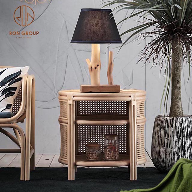 High Quality Country Style Home Furniture Rattan Side Table Rattan Coffee Table