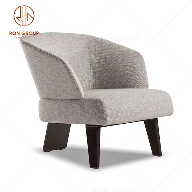 Nordic light luxury living room fabric single sofa chair set
