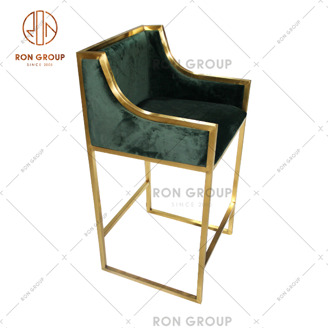Factory Cheap Price Gold Stainless Steel Bar Chair For Wedding And Restaurant