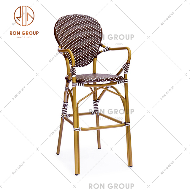 High Quality Outdoor Rattan Furniture PE Rattan With Aluminum Bar Chair For Garden