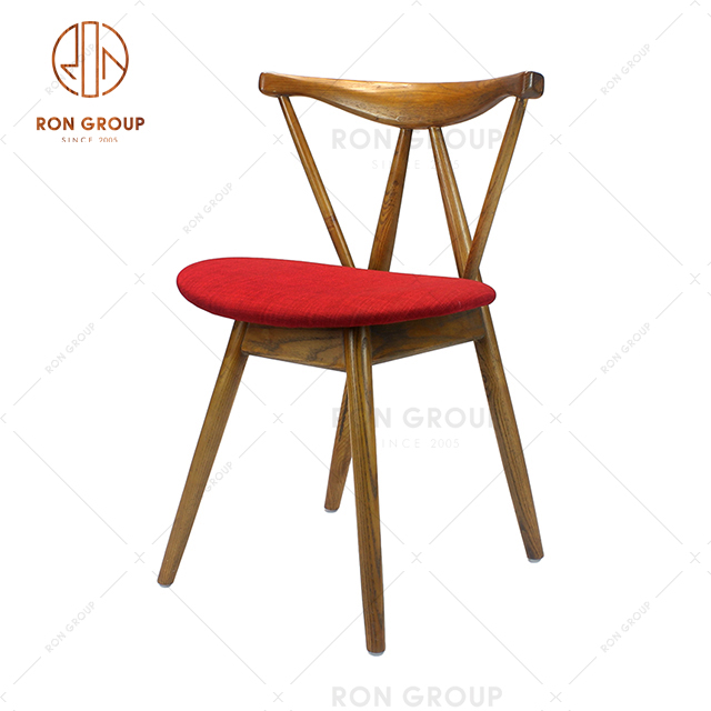Simple Design White Ash Restaurant and Livingroom Wooden Chair