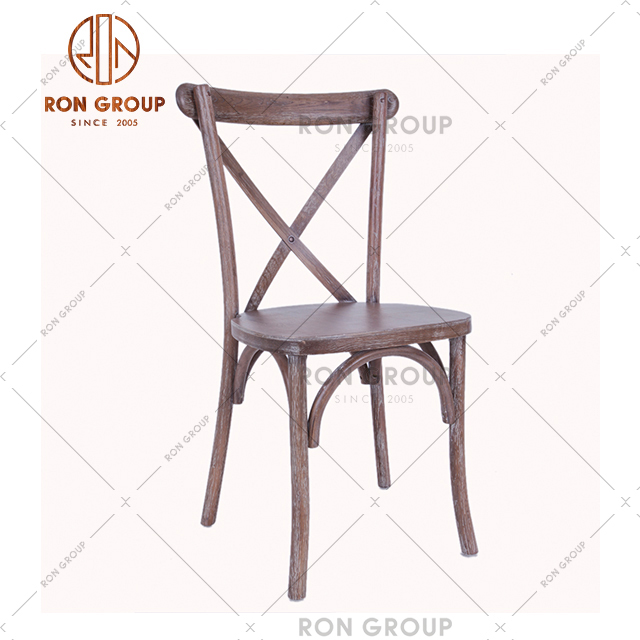 High quality oak imitation old fruit wood dining chair