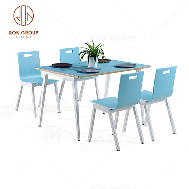 Modern Design Blue Chair And Table Set Snack Bar Dining Chair 