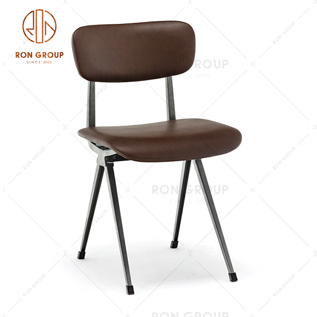 GA2901C-45STP High Quality PU Leather Metal Steel Dining Chair For Coffee Shop And Hotel & Italian Restaurant