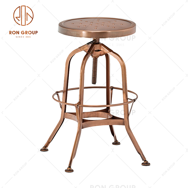 GA403C-65ST Popular Factory Wholesale Restaurant Chair Round Metal Stool For Coffee Shop And Hotel