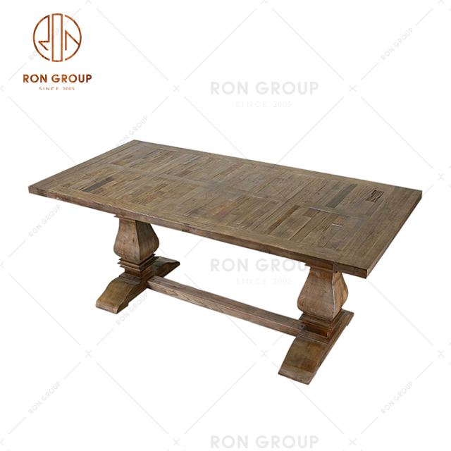 Classic Style High Quality Rectangle Dining Table for Restaurant and Coffee Shop