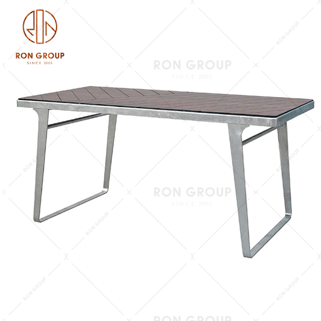 Factory Cheap Price  Metal Frame Dining Table For Restaurant Cafe Bar Canteen