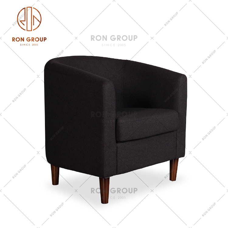 China Factory Fabric Single Sofa Retro Leisure Chair For Hotel And Coffee Shop