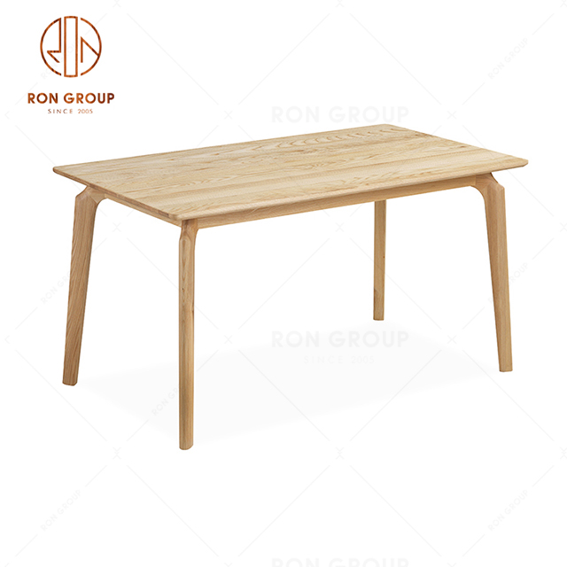 Cheap Price Solid Wood Table Rectangular Dining Table For Restaurant And Coffee Shop