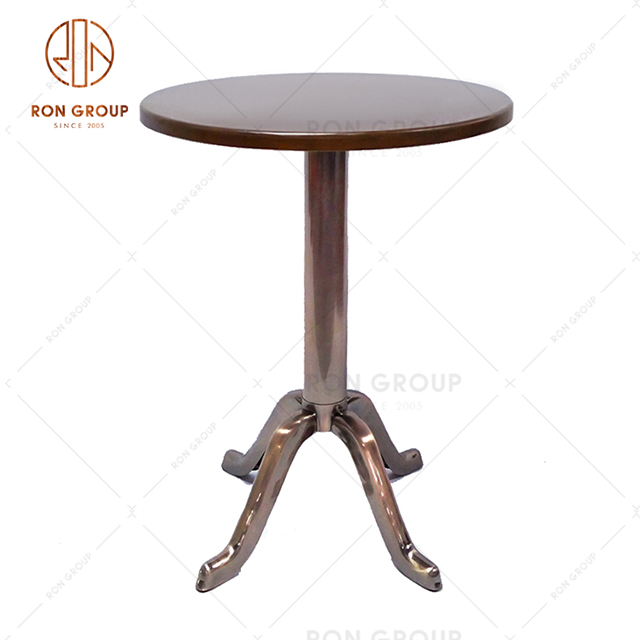 Five Star Hotel Furniture Wholesale Metal Dining Table For Restaurant And Cafe Bar