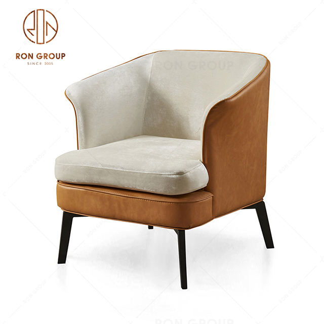 China Fabric Outlet  Restaurant Dining Chair Fabric Single Sofa For Hotel