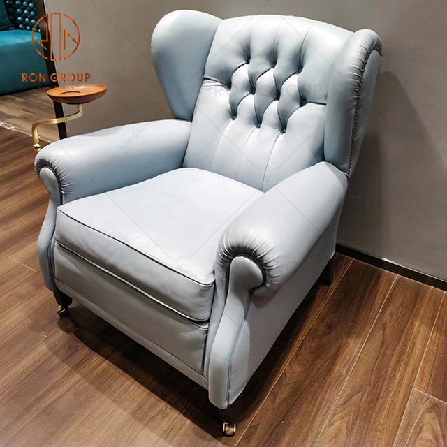 High Quality Hotel Lobby Chair Villa Furniture Home Fabric Armchair Single Sofa