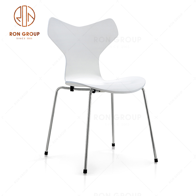 Factory Outlet White Dining Chair Metal Chair KFC Dining Chair Furniture 