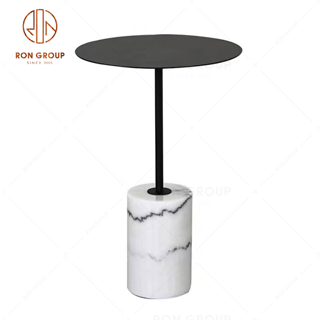 Modern marble cafe corner table