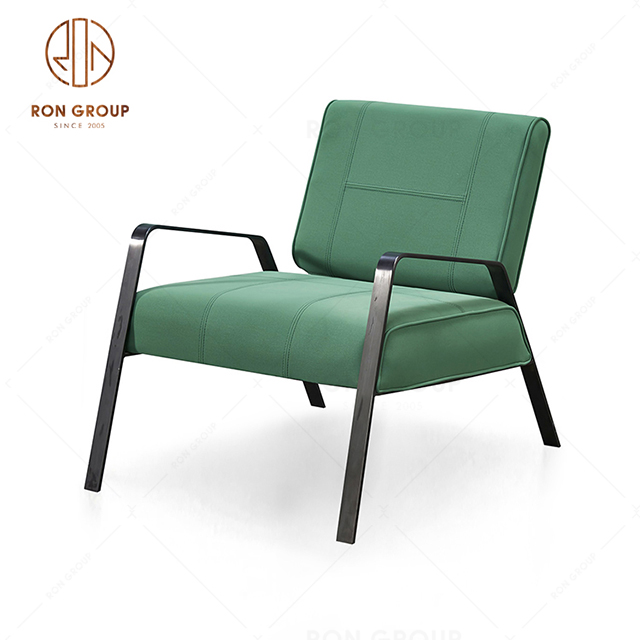 Popular Modern Design Metal Frame With Fabric/PU Leather Leisure Armchair