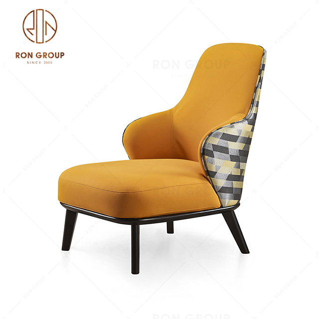 Modern Style Hotel and Banquet Fabric Lounge Leisure Chair with High Seat Back