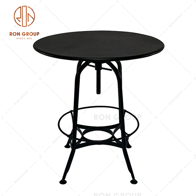 Factory Hot Sale Metal Bar Dining Table For Coffee Shop & Balcony & Restaurant & Villa