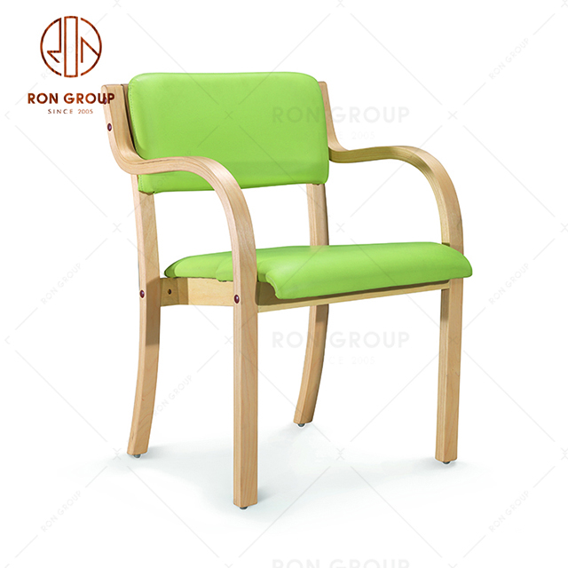High Quality Nordic Modern Chair With Green Soft Seat For Hotel Cafe Restaurant Use