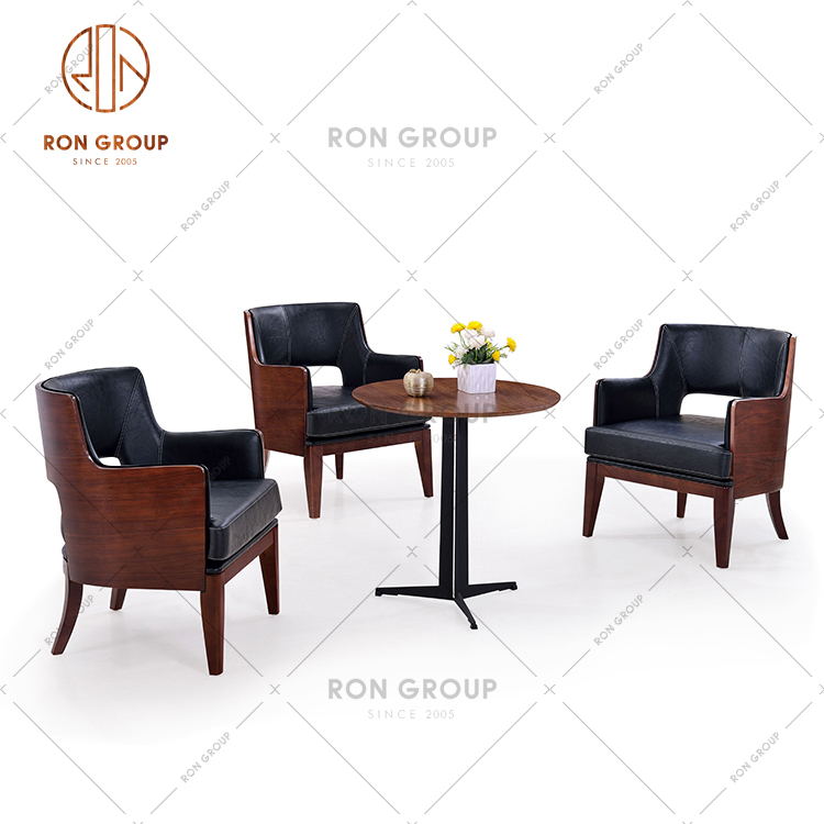 China Manufactory Wholesale Restaurant Coffee Table And Chairs Sets Banquet Furniture Sets