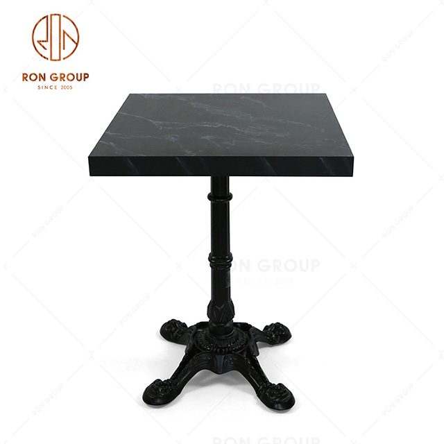 Light luxury and High-end Square black stone pattern table top