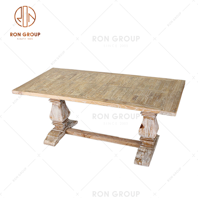 Popular High Quality Classic Style Solid Wood Table For Restaurant Dining Use