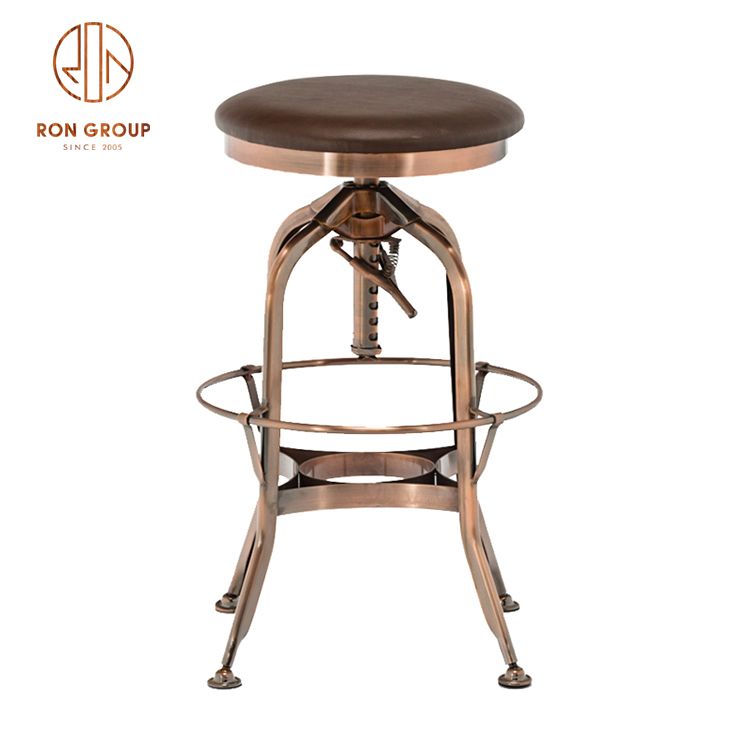 Customized Cheaper Price bar stool high chair Lift bar stool with PU top and adjustable height