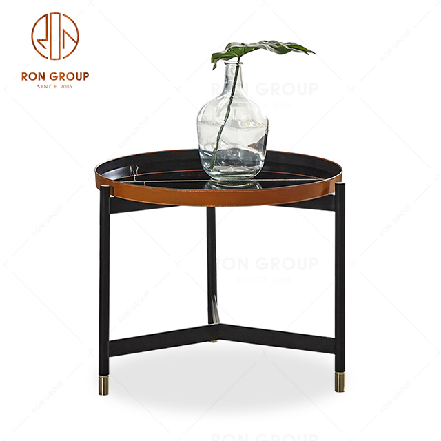 Cheap Price Hotel Furniture Small Round Table Metal Side Table For Living Room