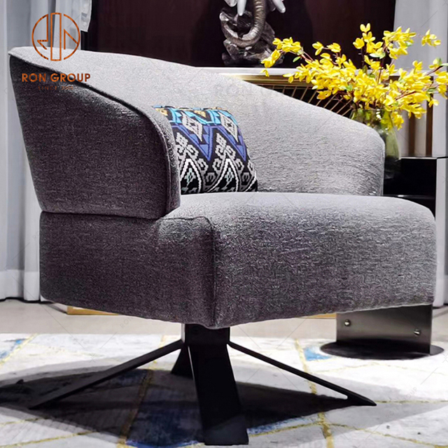 Supply Hotel Leisure Furniture Villa Fabric Single Sofa Seating Armchair
