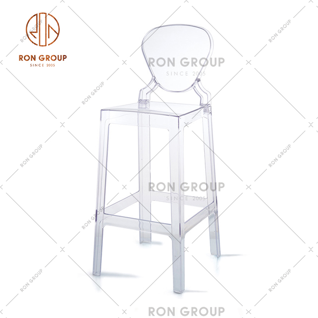 Factory Outlet Modern Design Acrylic High Leg Bar Stools Wedding Tiffany Chair For Banquet & Cafe & Hotel & Party