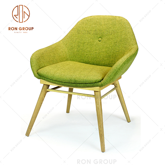 Commercial High Quality Factory Made Fabric Wooden Chair for Restautant and Coffee Shop Lunge 