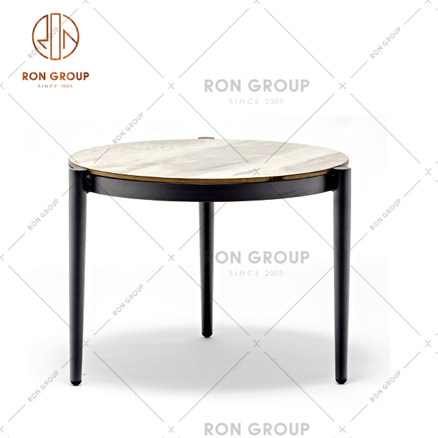 Popular Simple Design Metal Outdoor Table Star Hotel Coffee Table