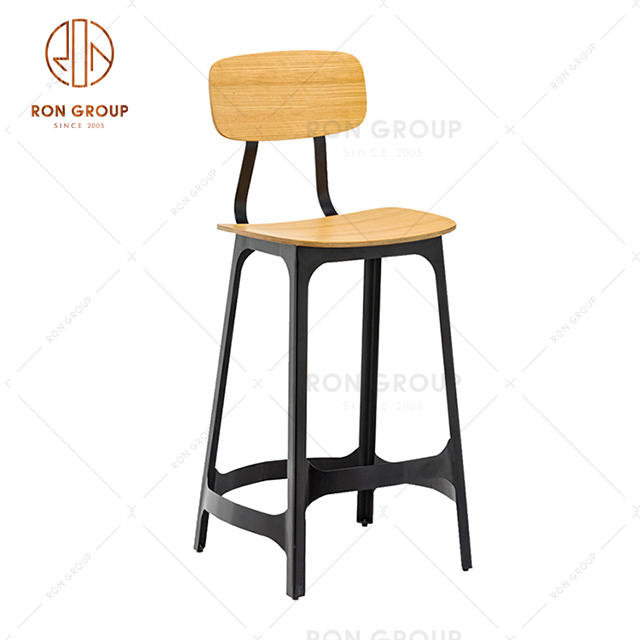 GA3401C-75STW Factory Outlet Black Metal Chair Steel Bar Chair For Restaurant And Coffee Shop