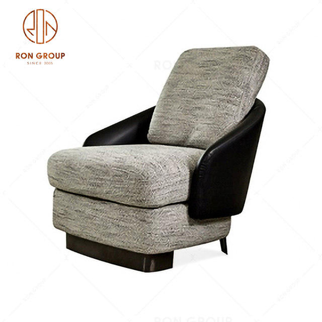 High Quality Villa Fabric Chair Stainless Steel Leisure Chair For Hotel Lobby
