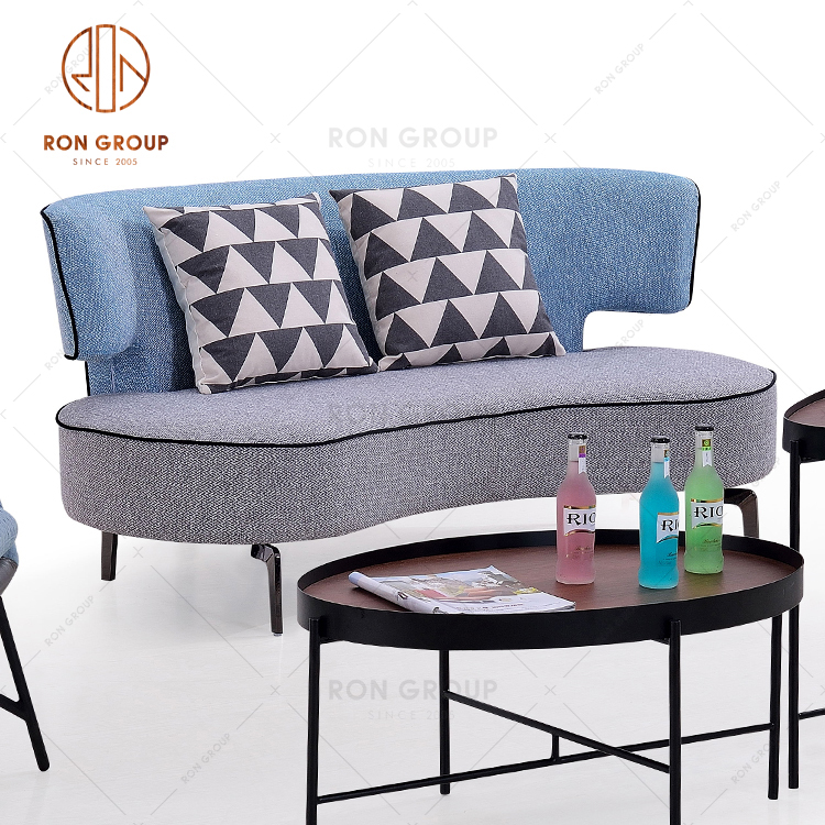 High Quality Linen & Metal Frame Sofa Set For Restaurant & Hotel & Club & In-house
