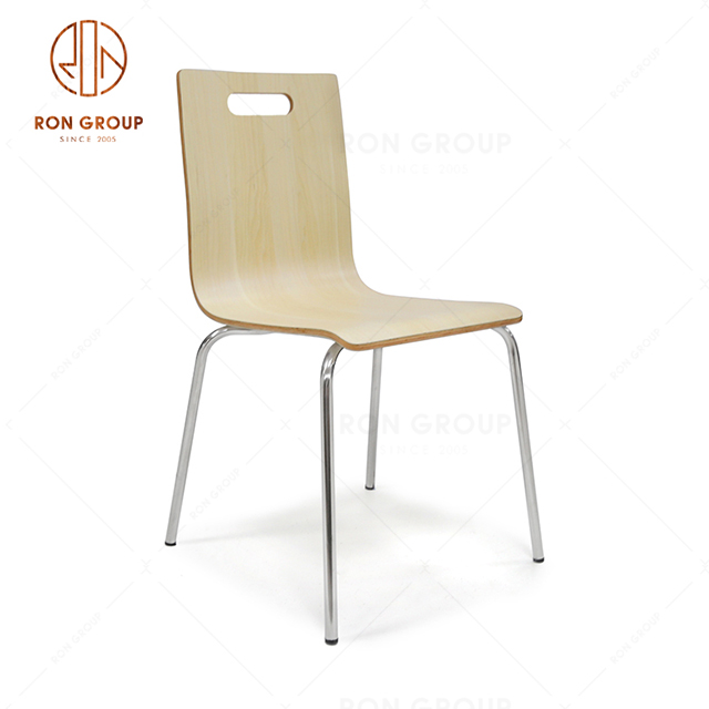 High Quality Chair With Metal Legs For Fast Food Restaurant University Canteen Dining Use